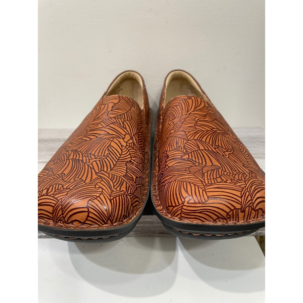 Alegria Debra Professional Slip On Leather Clogs Brown DEB-849 Size 44 12.5